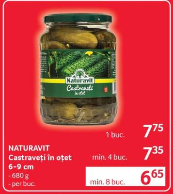 NATURAVIT Castraveți în oțet 6-9 cm