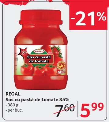 REGAL Sos cu pastă de tomate 35%