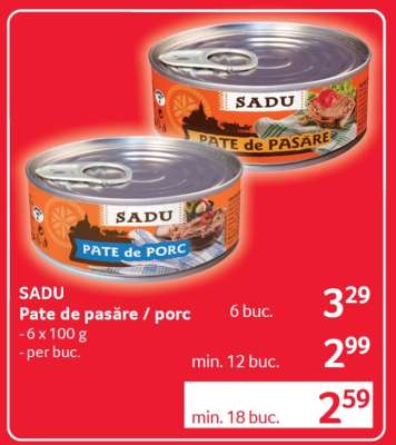 SADU Pate de pasăre / porc