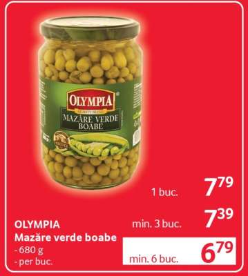 OLYMPIA Mazăre verde boabe