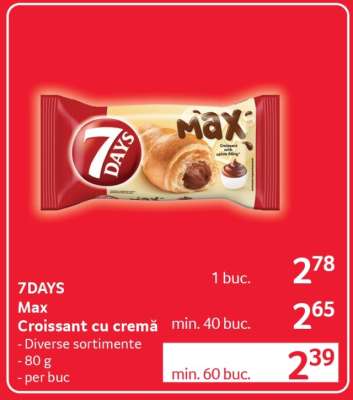 7DAYS Max Croissant cu cremă