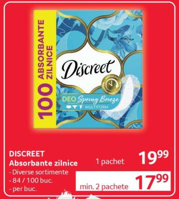 DISCREET Absorbante zilnice