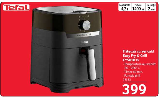 Friteuză cu aer cald Easy Fry & Grill EY501815
