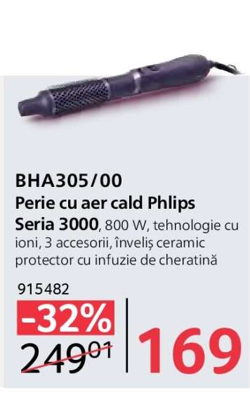 BHA305/00 Perie cu aer cald Phlips Seria 3000
