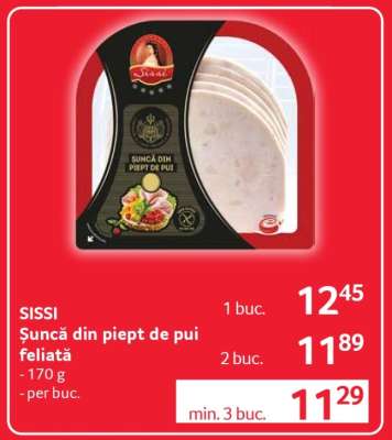 SISSI Şuncă din piept de pui, feliată