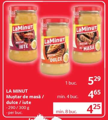 LA MINUT Muștar de masă / dulce / iute