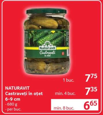 NATURAVIT Castraveți în oțet 6-9 cm
