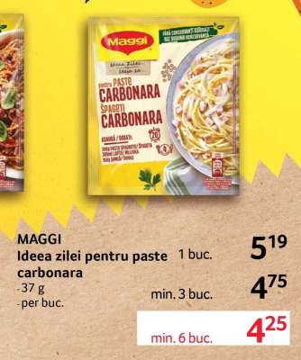 MAGGI Ideea zilei pentru paste carbonara