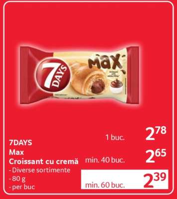 7DAYS Max Croissant cu cremă