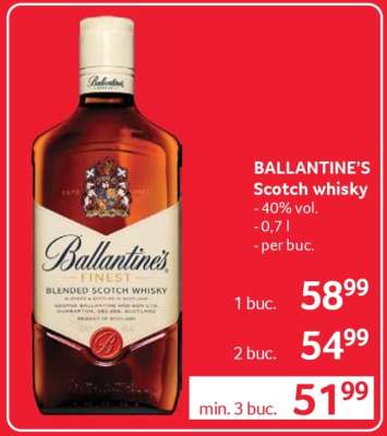 BALLANTINE‘S Scotch whisky
