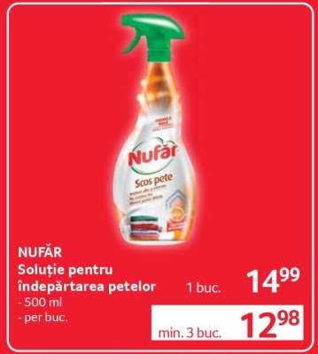 NUFĂR Soluție pentru îndepărtarea petelor
