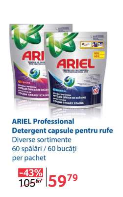 ARIEL Professional Detergent capsule pentru rufe