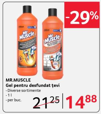 Mr.MUSCLE Gel pentru desfundat țevi