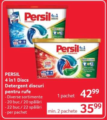 PERSIL 4 în1 Discs Detergent discuri pentru rufe