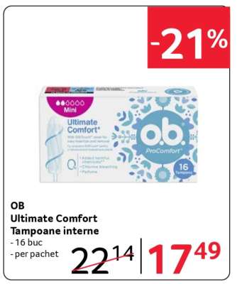 OB Ultimate Comfort Tampoane interne