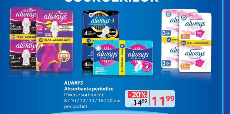 ALWAYS ABSORBANTE PERIODICE