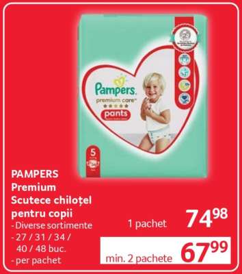 PAMPERS Premium Scutece chiloțel pentru copii