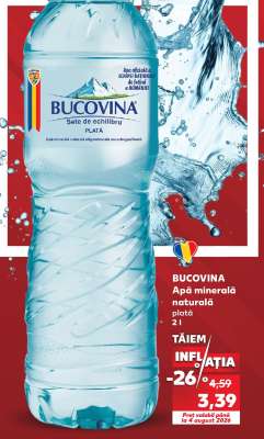 BUCOVINA Apă minerală naturală plată