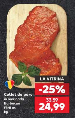 Cotlet de porc în marinadă Barbecue fără os