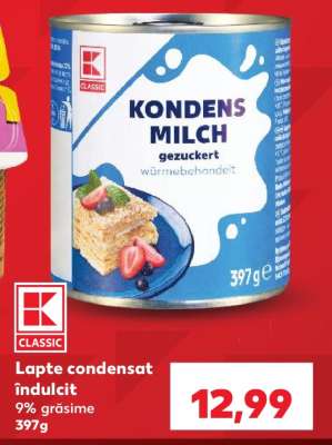 Lapte condensat îndulcit