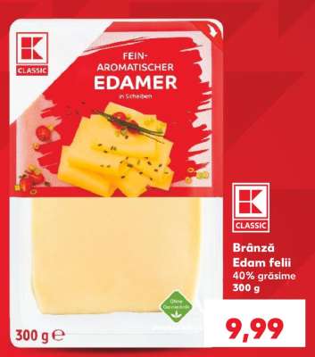 Brânză Edam felii
