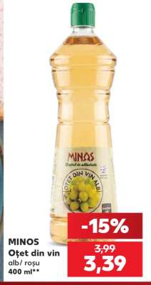MINOS Oțet din vin alb/roșu 400 ml