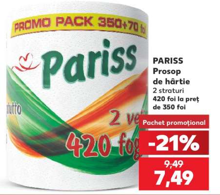 PARISS Prosop de hârtie