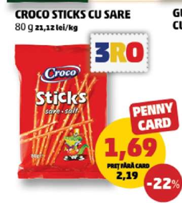 Croco Sticks cu Sare