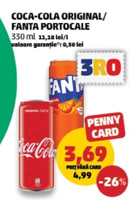 COCA-COLA original/FANTA portocale