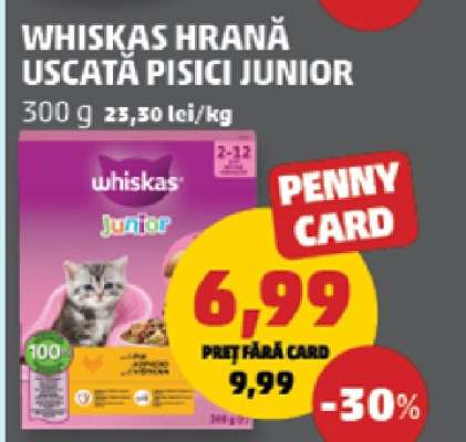 WHISKAS HRANĂ USCATĂ PISICI JUNIOR