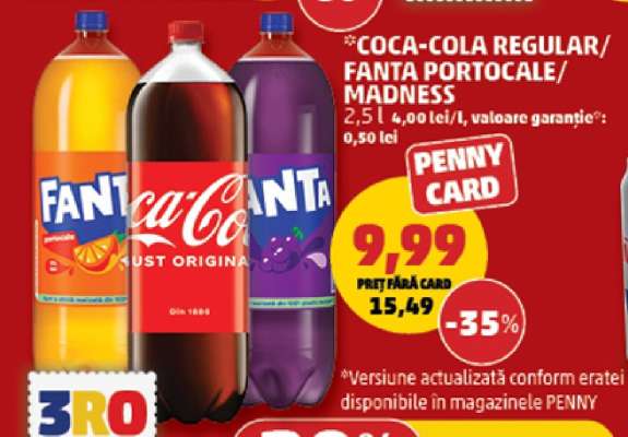 COCA-COLA regular / FANTA portocale/madness