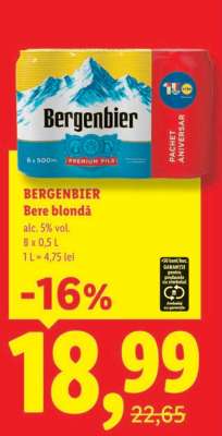 BERGENBIER Bere blondă