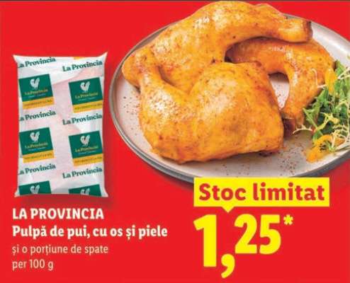 LA PROVINCIA Pulpa de pui, cu os și piele