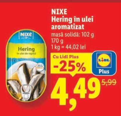 NIXE Hering în ulei aromatizat