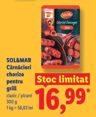 SOL&MAR Cârnațiori chorizo pentru grill