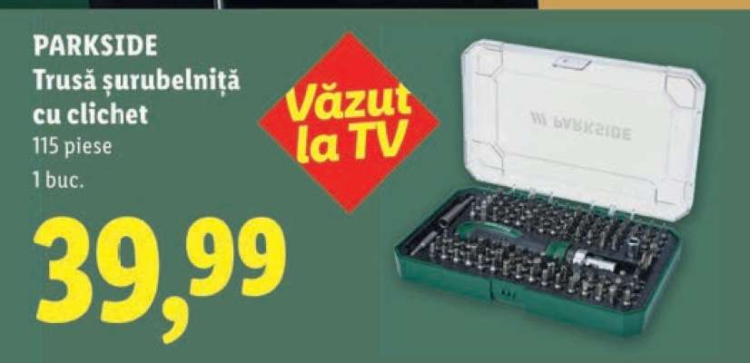 PARKSIDE Trusă șurubelniță cu clichet