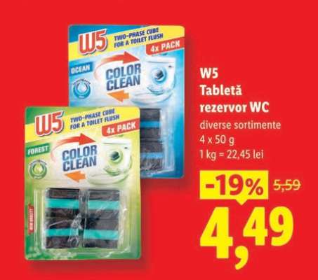 W5 Tabletă rezervor WC