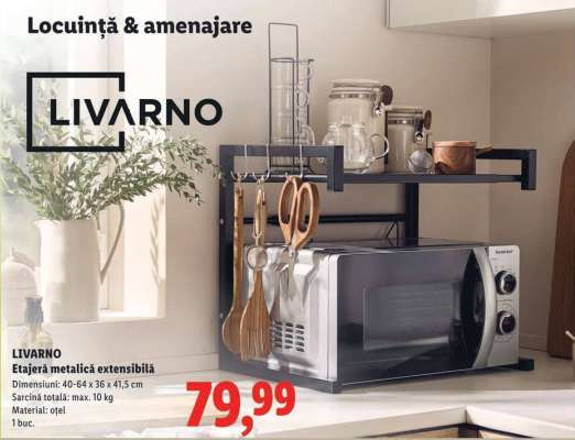 LIVARNO Etajeră metalică extensibilă