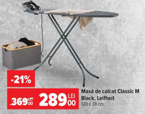 Masă de călcat Classic M Black, Leifheit