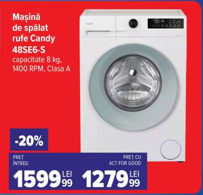 Mașină de spălat rufe Candy 48SE6-S