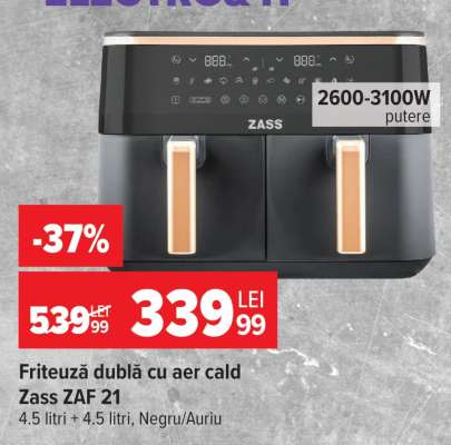 Friteuză dublă cu aer cald Zass ZAF 21
