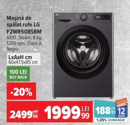 Mașină de spălat rufe LG F2WR508SBM