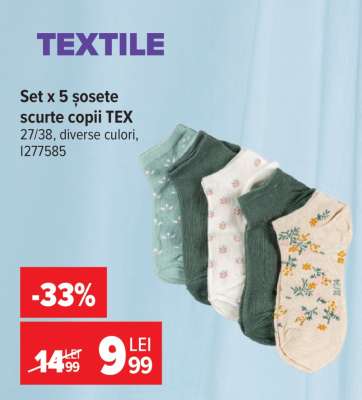 Set x 5 șosete scurte copii TEX