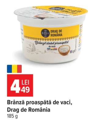 Brânză proaspătă de vaci Drag de România