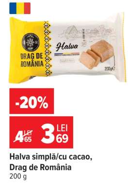 Halva simplă/cu cacao, Drag de România