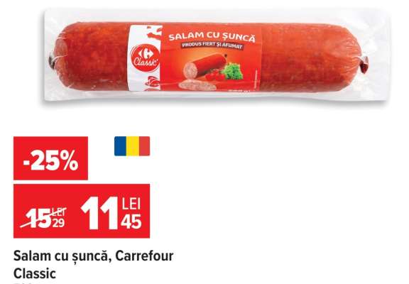 Salam cu șuncă, Carrefour Classic