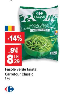 Fasole verde tăiată Carrefour Classic