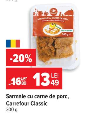 Sarmale cu carne de porc Carrefour Classic