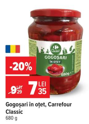 Gogoșari în oțet, Carrefour Classic