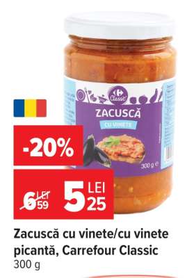 Zacuscă cu vinete/cu vinete picantă, Carrefour Classic